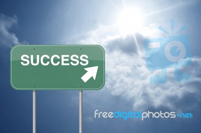 Success Road Sign Stock Image