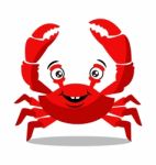 Funny Red Crab Cartoon For Food Flavor Concept Stock Photo