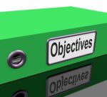 File Objectives Means Goals Mission And Plan Stock Photo