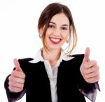 Women Showing Thumbs Up Stock Photo