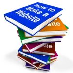 How To Make A Website Book Stack Shows Web Design Stock Photo