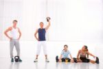 Diverse Group Of People In Gym Stock Photo