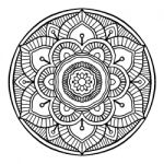 Outline Mandala Decorative Round Ornament, Hand Drawn Style - Ve Stock Photo