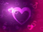 Hearts Background Shows Loving  Romantic And Passionate
 Stock Photo