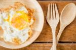 Easy Breakfast With A Fried Egg Stock Photo