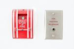 Fire Alarm Push Botton Stock Photo