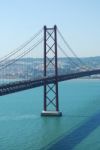 April 25th Bridge In Lisbon, Portugal Stock Photo