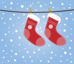 Christmas Socks Stock Photo