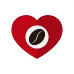 Coffee Bean In Love Heart  Illustration Stock Photo