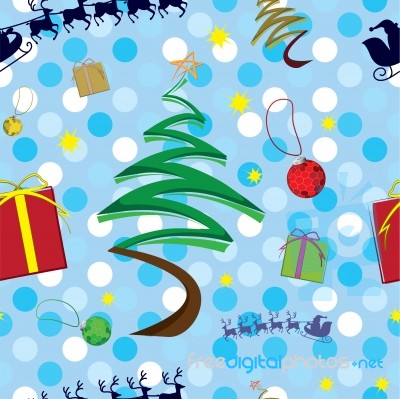 Christmas Seamless Pattern Stock Image