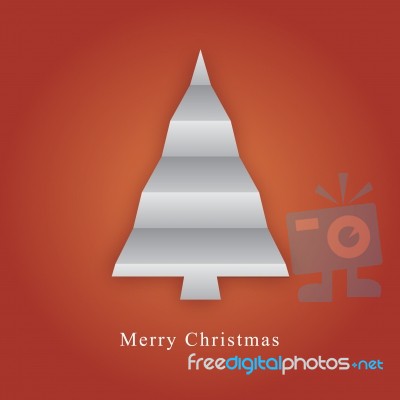 Christmas Tree From Paper Fold Stock Image