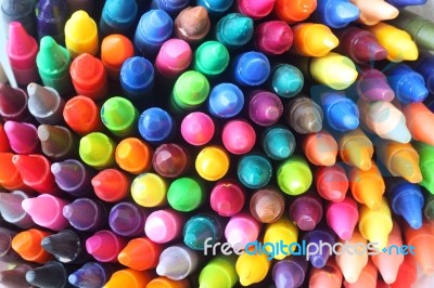 Colorful Oil Pastel Background Stock Photo