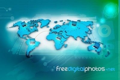 Computer Networking Stock Image
