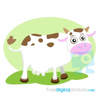Cow Cartoon Stock Image