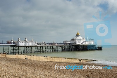 Eastbourne, Sussex/uk - February 19 : View Of The Pier In Eastbo… Stock Photo