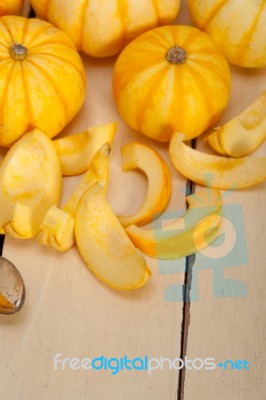 Fresh Yellow Pumpkin Stock Photo