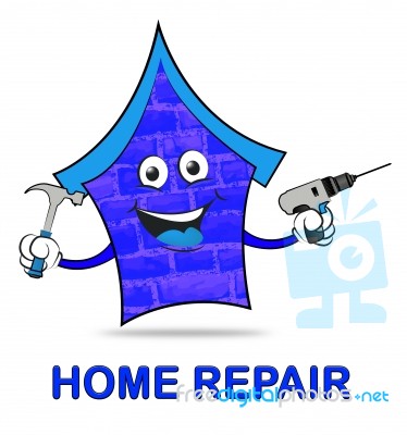 Home Repair Represents Mending House And Building Stock Image