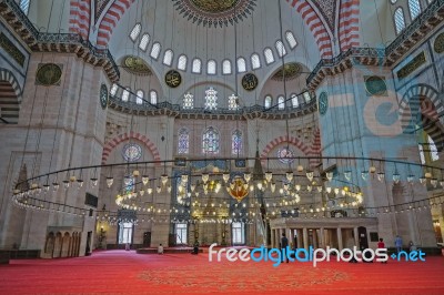 Istanbul Turkey May 28 Interior View Of The Suleymaniye