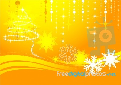 Orange Christmas Design Stock Image