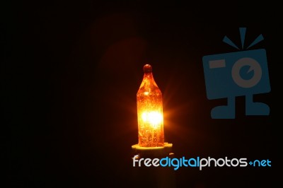 Orange Fairy Light Stock Photo