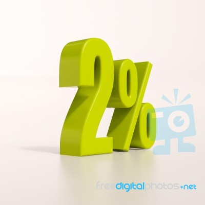 Percentage Sign, 2 Percent Stock Image