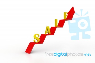 Sales Growth Graph Stock Image