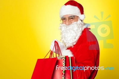 Shopaholic Santa Is Coming To You This Christmas Stock Photo