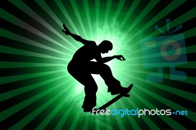 Skateboarding Stock Image