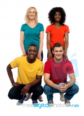 Smiling Friends Stock Photo
