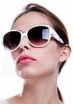 Attractive Woman With Sunglasses Stock Photo