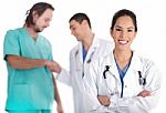 Attractive Young Doctor Smiling Stock Photo