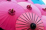 Colorful Vintage Style Umbrella Art Stock Photo