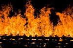 Fire Burning Wood Pile Stock Photo