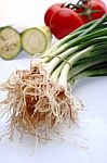 Green Onion Stock Photo