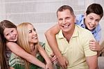 Portrait Of Lovely Family Having Fun Together Stock Photo