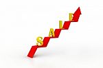 Sales Growth Graph Stock Photo