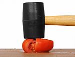Squashed Tomato Stock Photo
