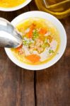 Syrian Barley Broth Soup Aleppo Style Stock Photo