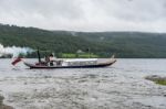 Steam Yacht Gondola On Coniston Water Stock Photo