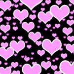 Lilac Hearts Background Stock Photo