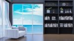 3d Seaview Living Room Stock Photo