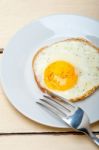 Egg Sunny Side Up Stock Photo