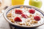 Muesli And Fruit Stock Photo