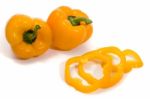 Yellow Bell Peppers Stock Photo