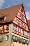 Colourful House In Rothenburg Stock Photo