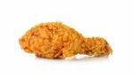 Fried Chicken Isolated On The White Stock Photo