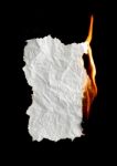 Burning Paper Stock Photo