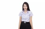 Portrait Of  Student University Uniform Stock Photo