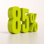 Percentage Sign, 85 Percent Stock Photo