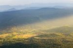 Majestic Sunset In The Mountains Landscape Stock Photo